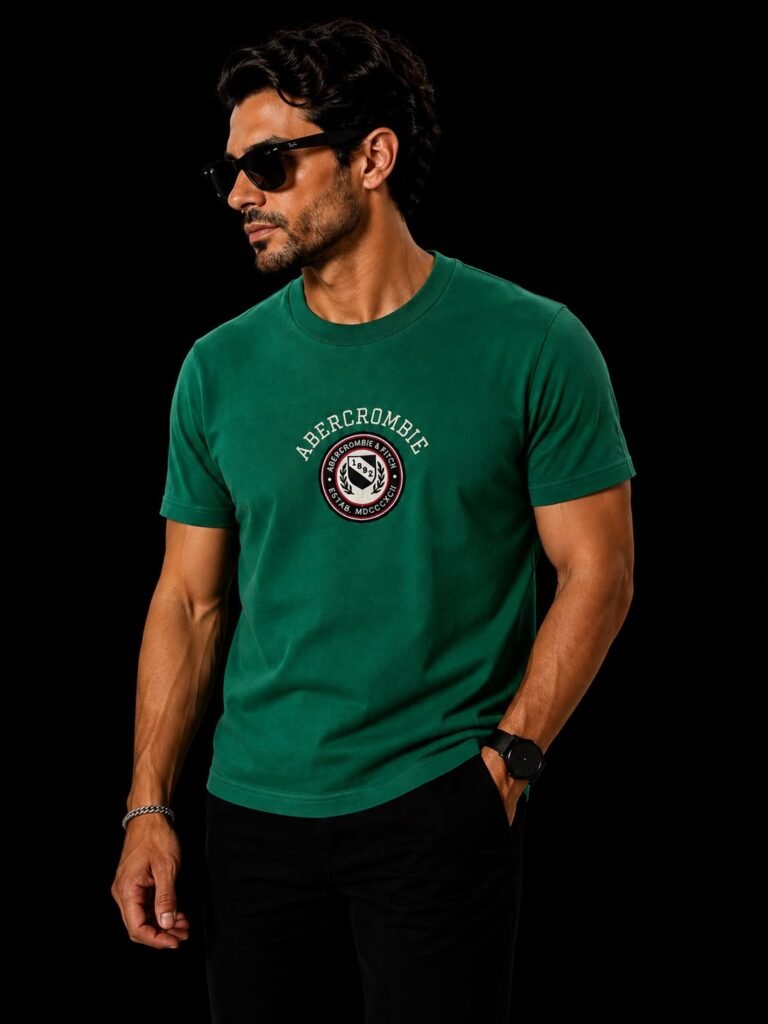 Camisa esmerilhada Aber verde