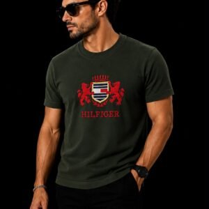 Camisa esmerilhada hilfiger escudo