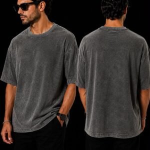 Camisa Oversized estonada grafite