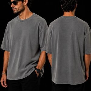 Camisa Oversized liza cinza estonado